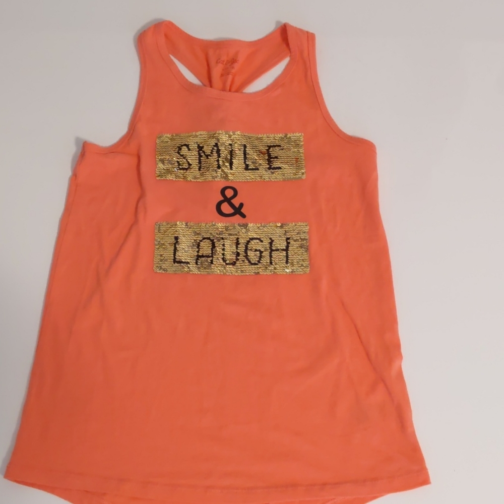 Tank with flip sequins